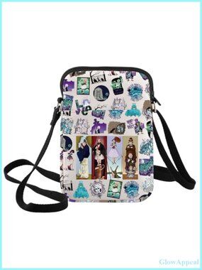 Cotton Canvas Crossbody Bag Ghost House Madame Leota Halloween Shoulder Bag